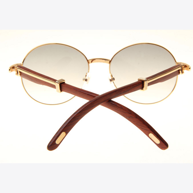 Cartier CT1990-0692 Wood Sunglasses In Gold Grey - EUR FASHION