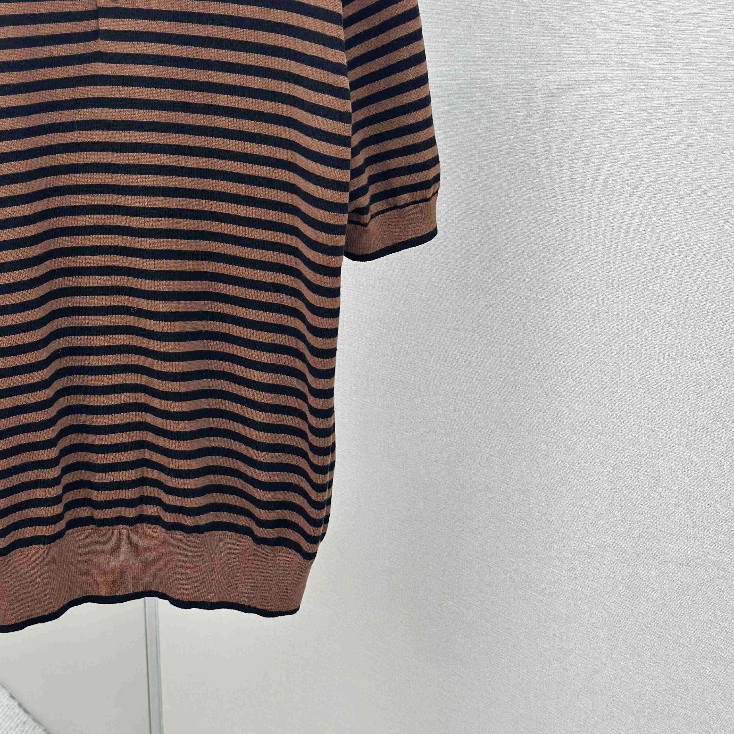Prada Striped Cotton Polo Shirt - EUR FASHION