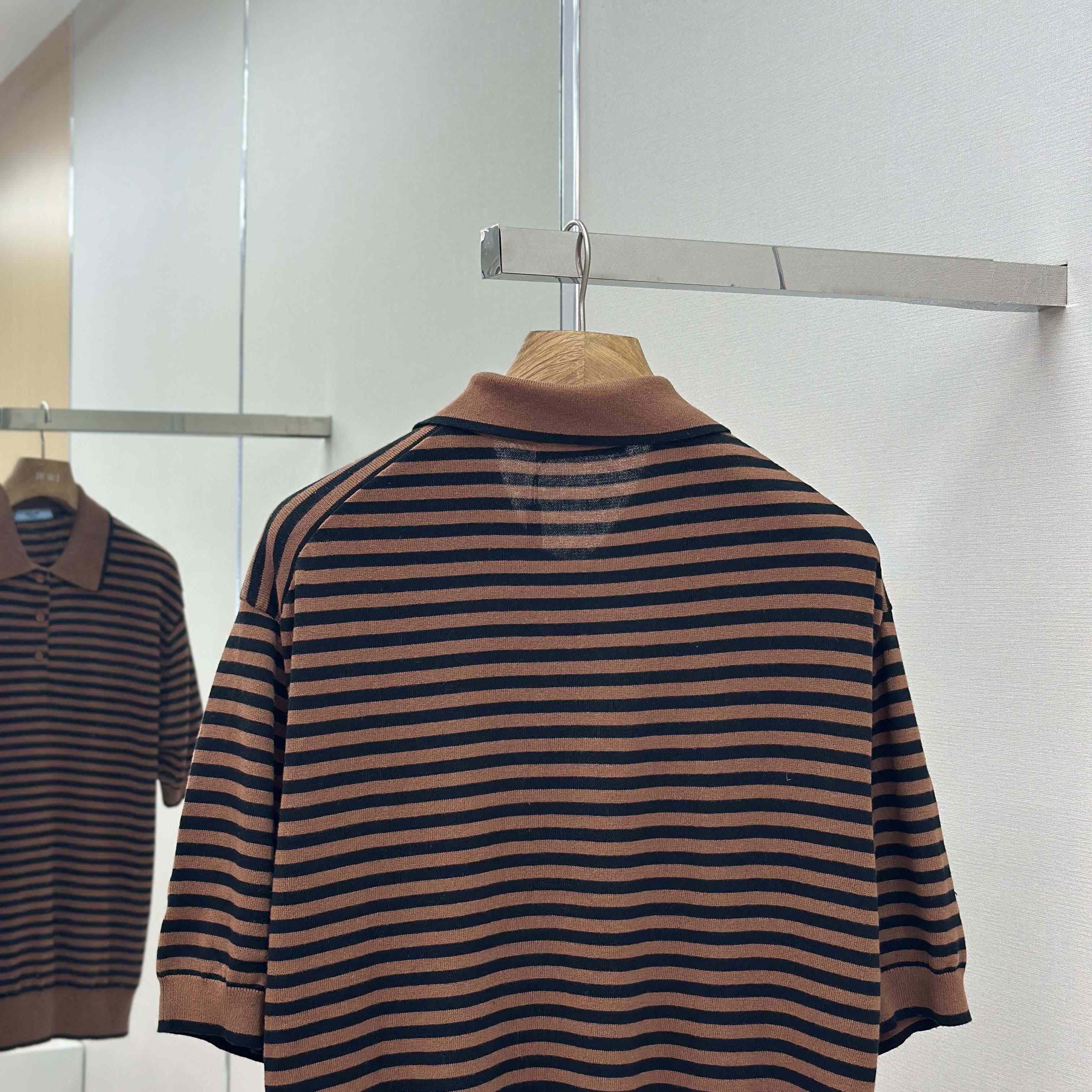 Prada Striped Cotton Polo Shirt - EUR FASHION