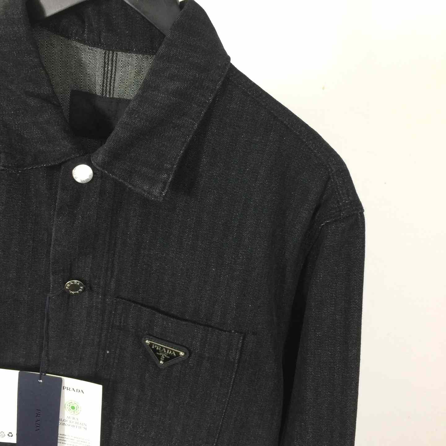 Prada Chevron Denim Blouson Jacket - EUR FASHION
