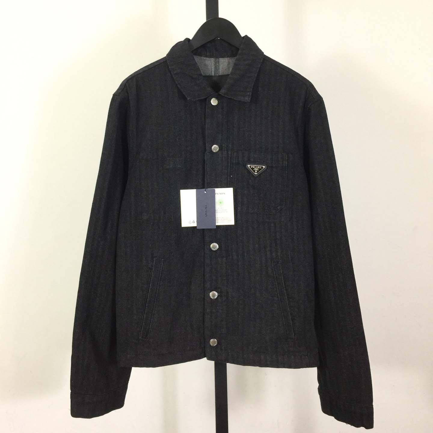 Prada Chevron Denim Blouson Jacket - EUR FASHION