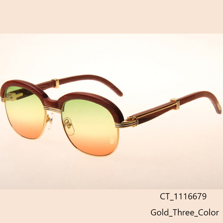 Cartier CT_1116679 Sunglasses In Gold Three Color Lens - EUR FASHION