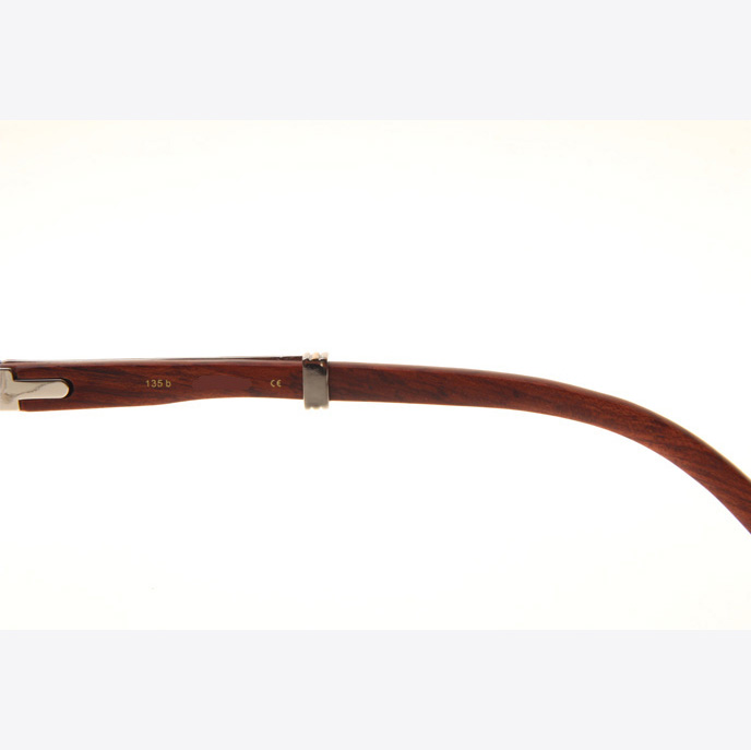 Cartier CT1990-0692 Wood Sunglasses In Silver Brown - EUR FASHION