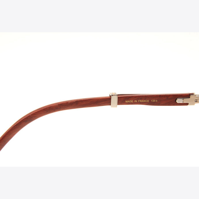 Cartier CT1990-0692 Wood Sunglasses In Silver Brown - EUR FASHION