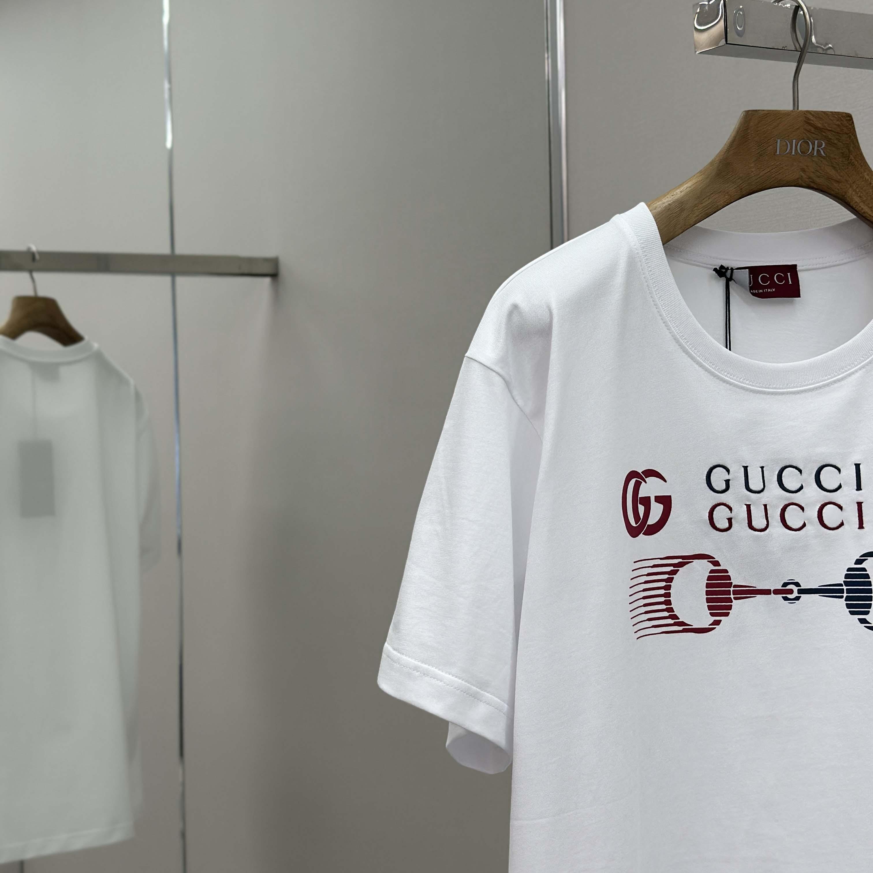 Gucci Printed Cotton Jersey T-shirt - EUR FASHION