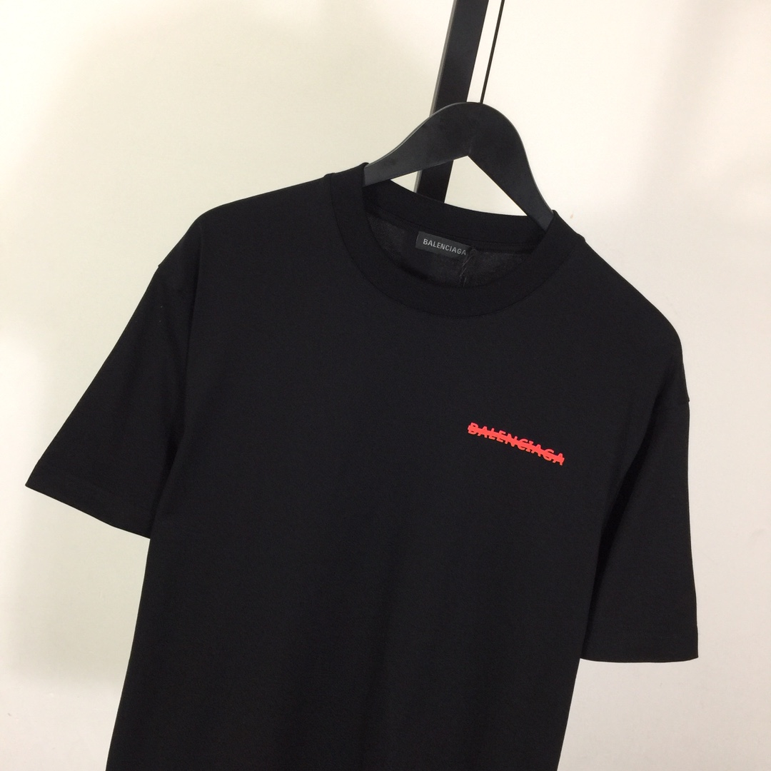 Balenciaga Printed Letter Short Sleeve - EUR FASHION