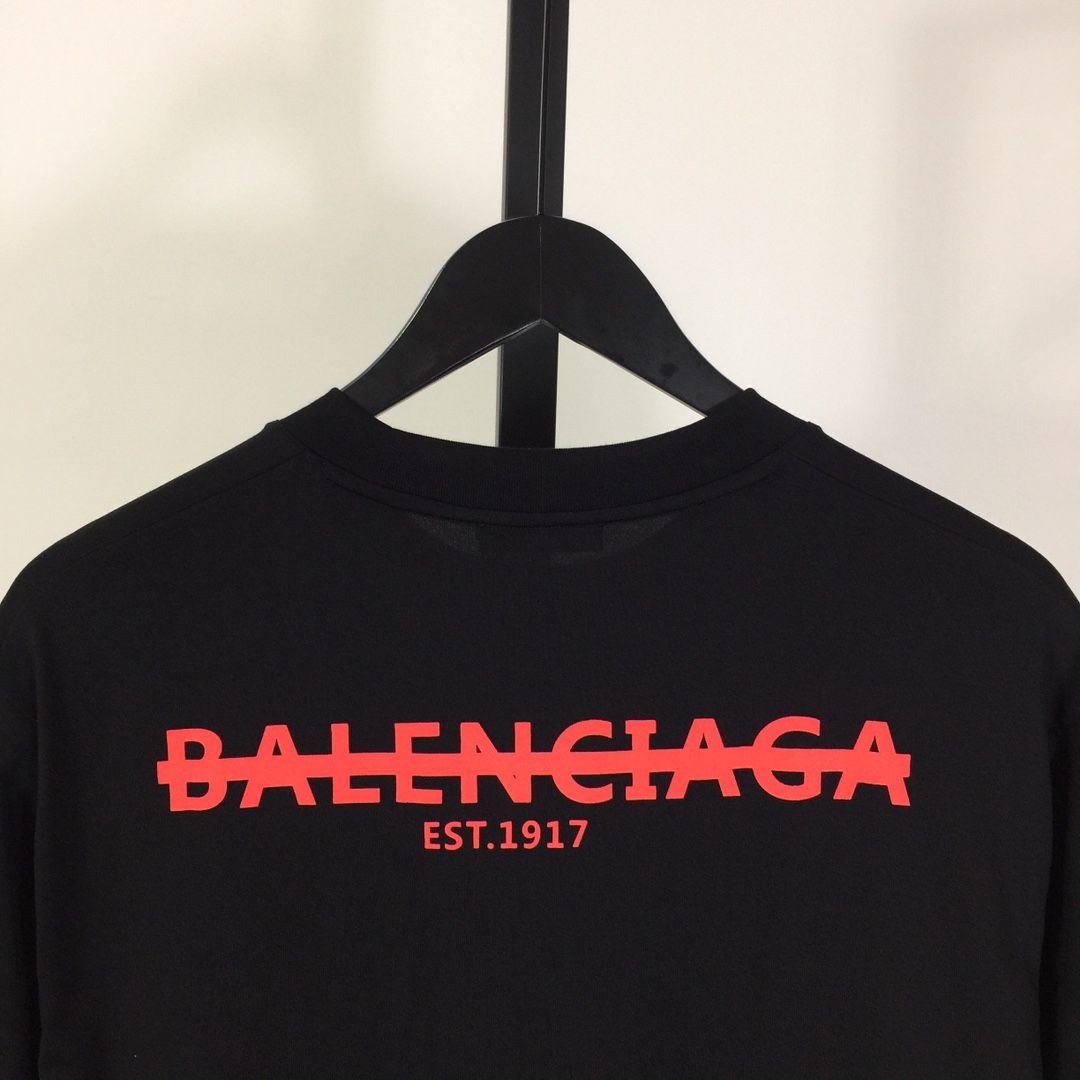Balenciaga Printed Letter Short Sleeve - EUR FASHION