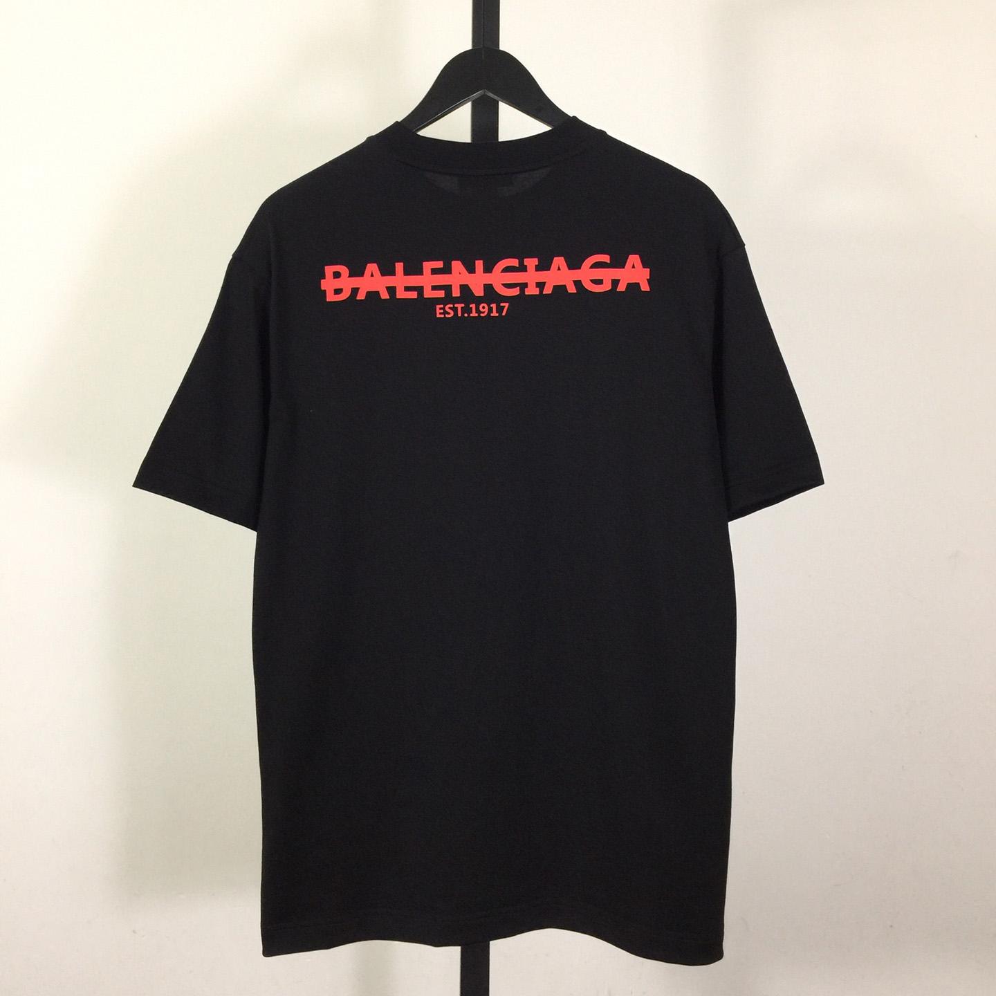 Balenciaga Printed Letter Short Sleeve - EUR FASHION