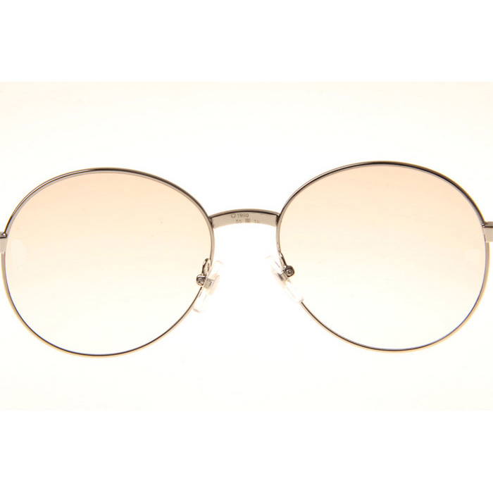 Cartier CT1990-0692 Gold Stainless Steel Sunglasses In Silver Brown - EUR FASHION