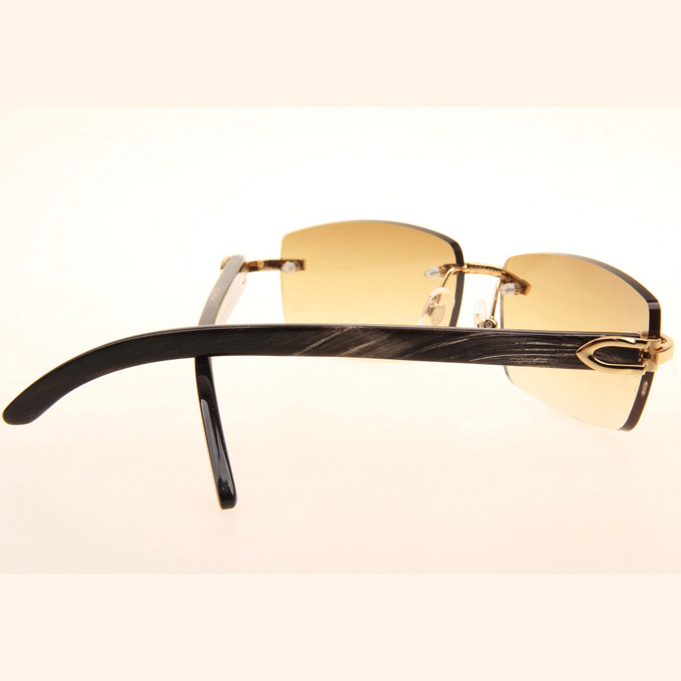 Cartier CT_3524012 Black Grey Buffalo Sunglasses In Gold Brown - EUR FASHION