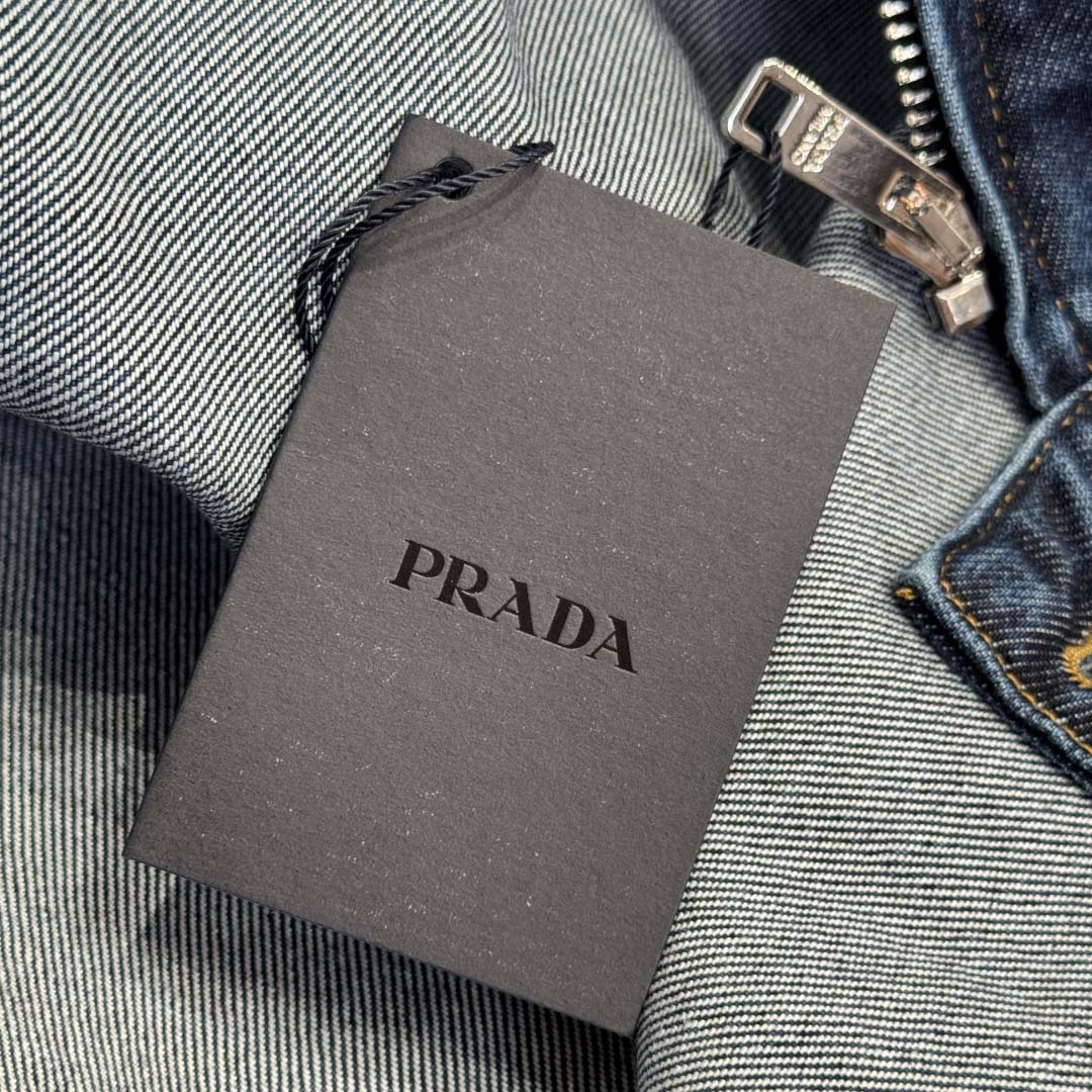 Prada Light Denim Zipper Jacket - EUR FASHION