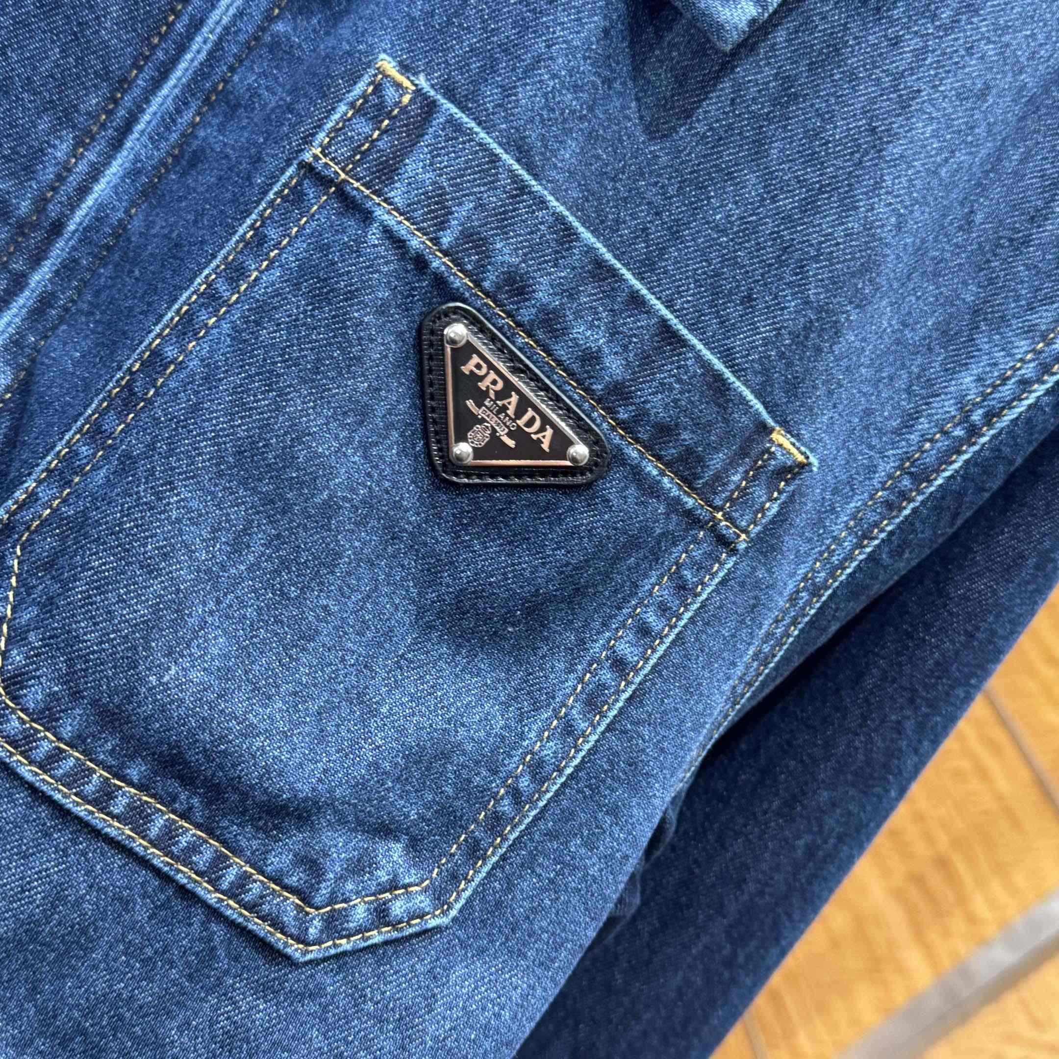 Prada Light Denim Zipper Jacket - EUR FASHION