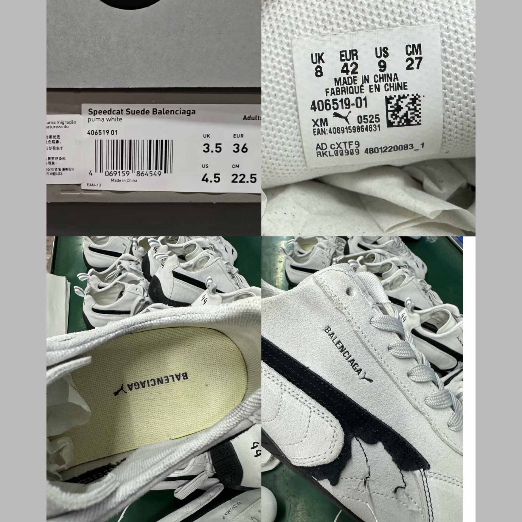 Balenciaga Speedcat Suede Balenciaga In White And Black Distressed Suede Cowskin - EUR FASHION