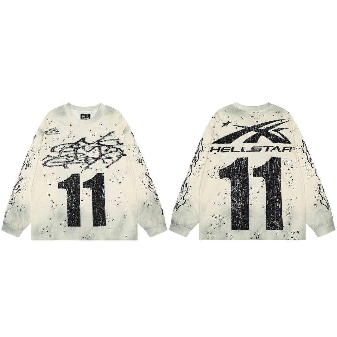 Hellstar Studios Moto Cross Longsleeve T-Shirt  - EUR FASHION