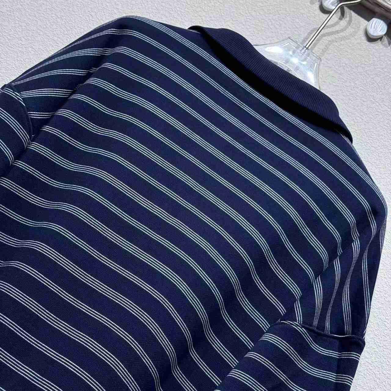 Miu Miu Striped Zipper Polo Shirt - EUR FASHION