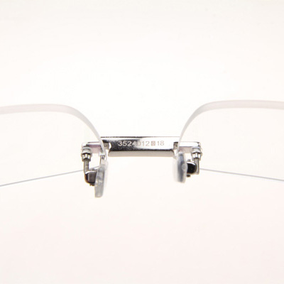 Cartier CT_3524012 Diamond White Mix Black Buffalo Eyeglasses In Silve - EUR FASHION