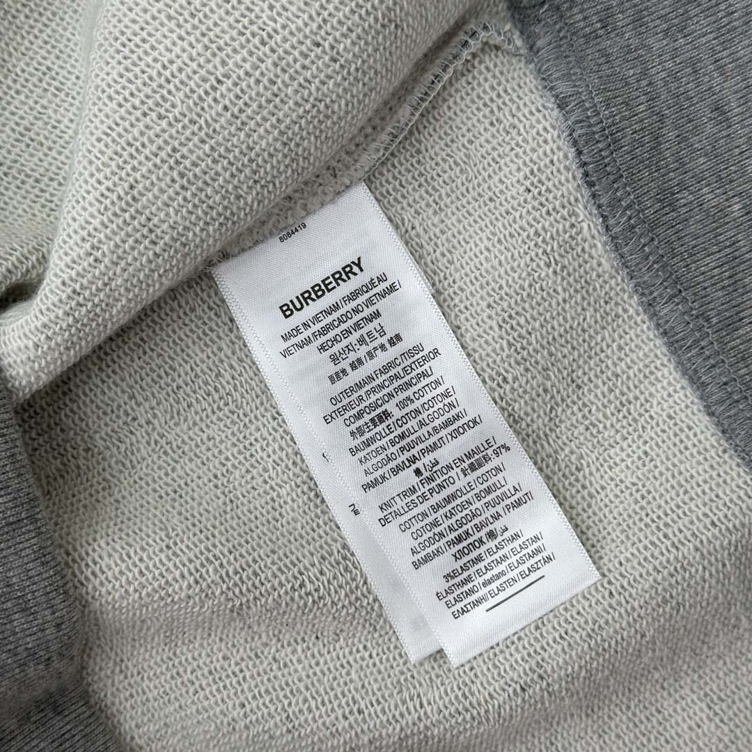 Burberry Check Trim Cotton Sweatshirt - EUR FASHION