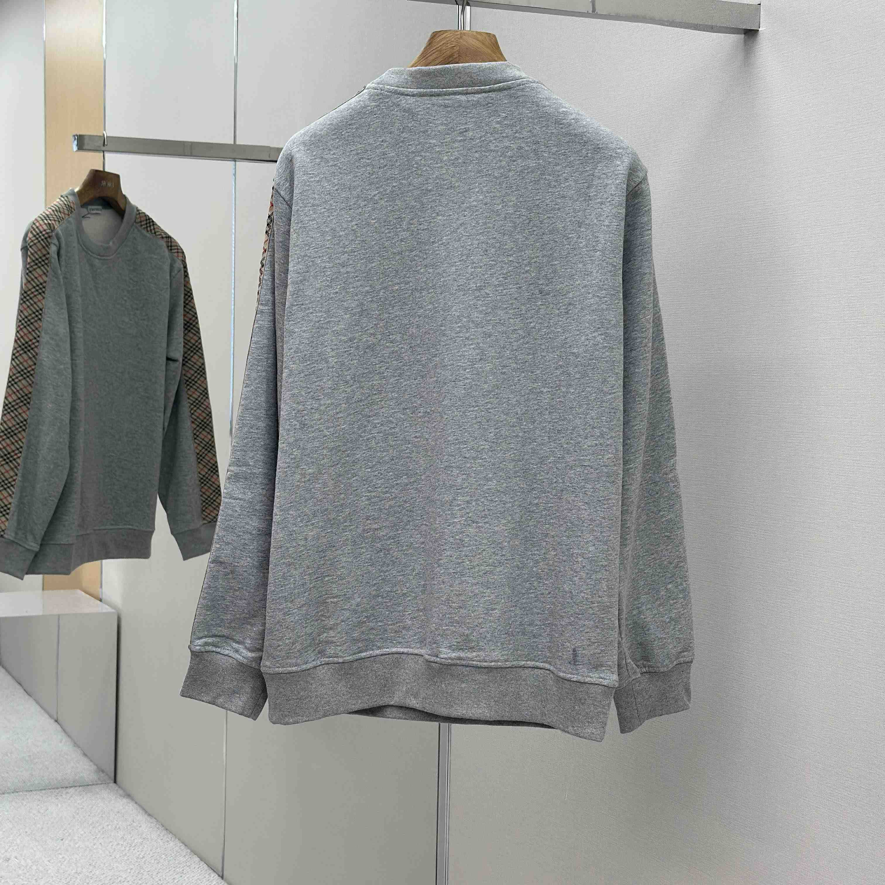 Burberry Check Trim Cotton Sweatshirt - EUR FASHION