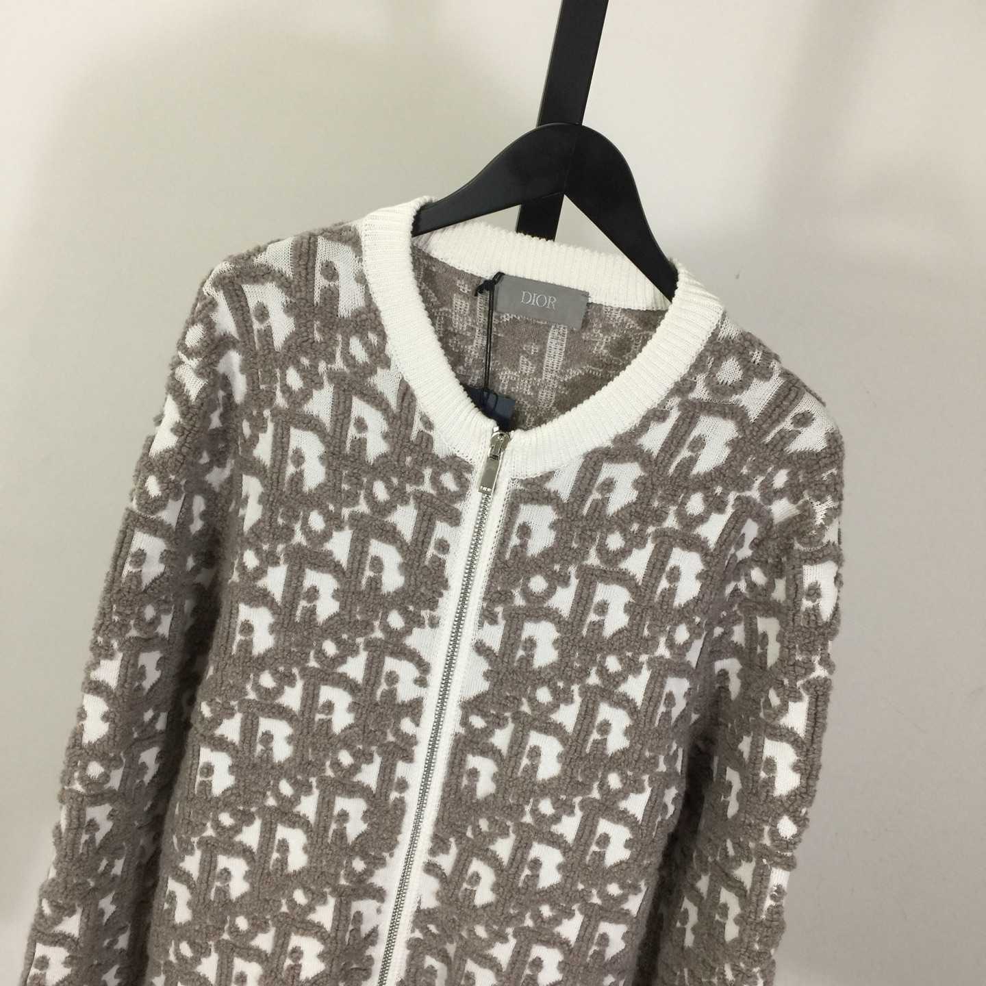 Dior Oblique Cardigan White Wool - EUR FASHION