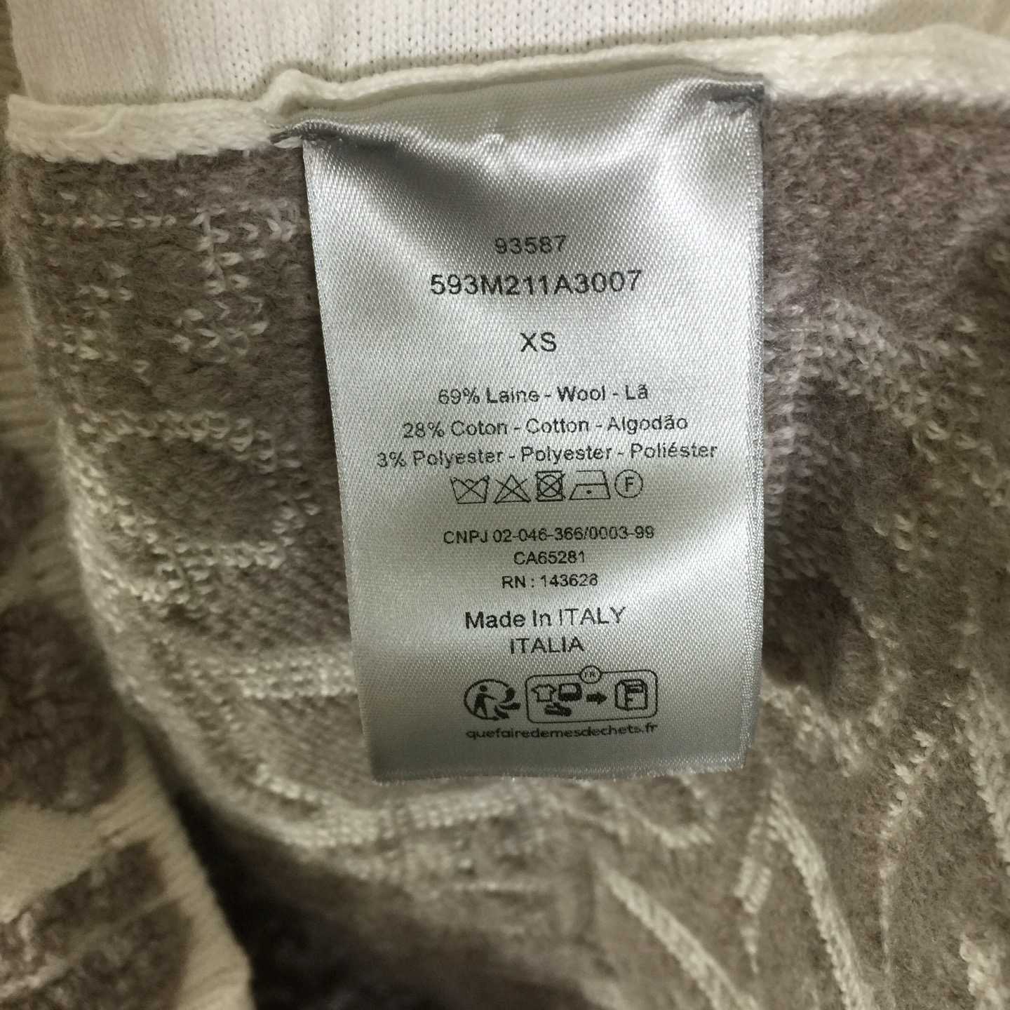 Dior Oblique Cardigan White Wool - EUR FASHION
