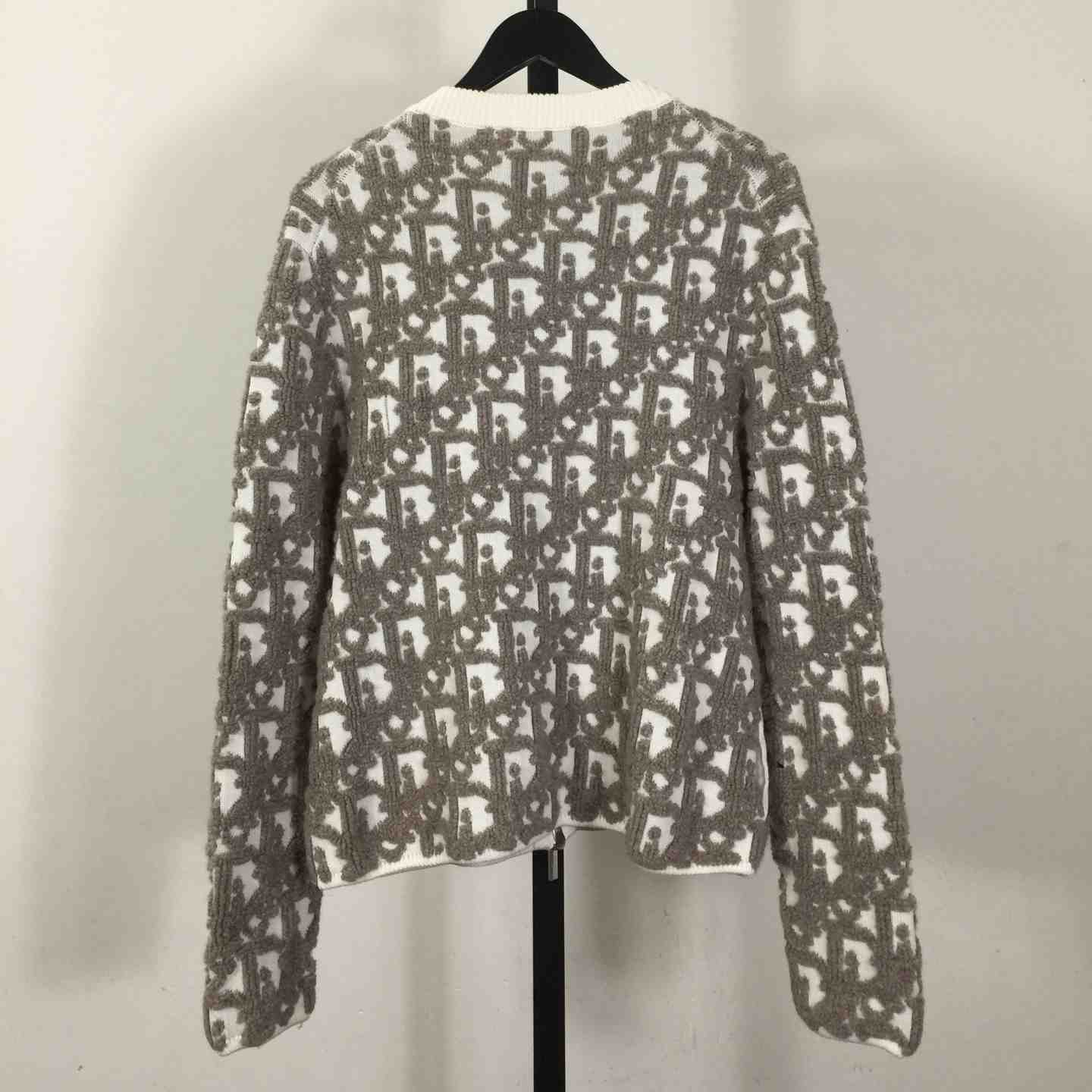 Dior Oblique Cardigan White Wool - EUR FASHION