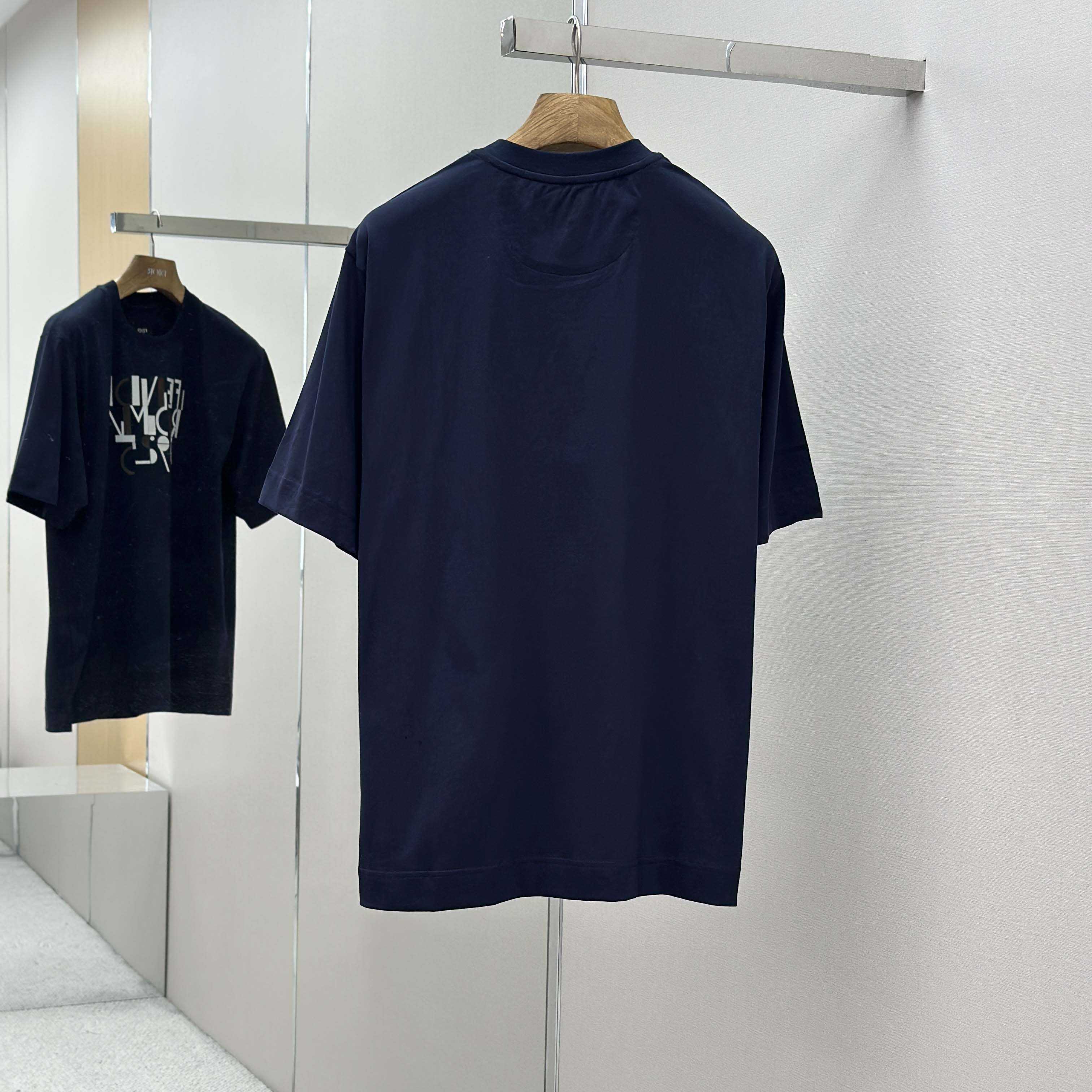 Fendi Dark Blue Cotton T-shirt - EUR FASHION