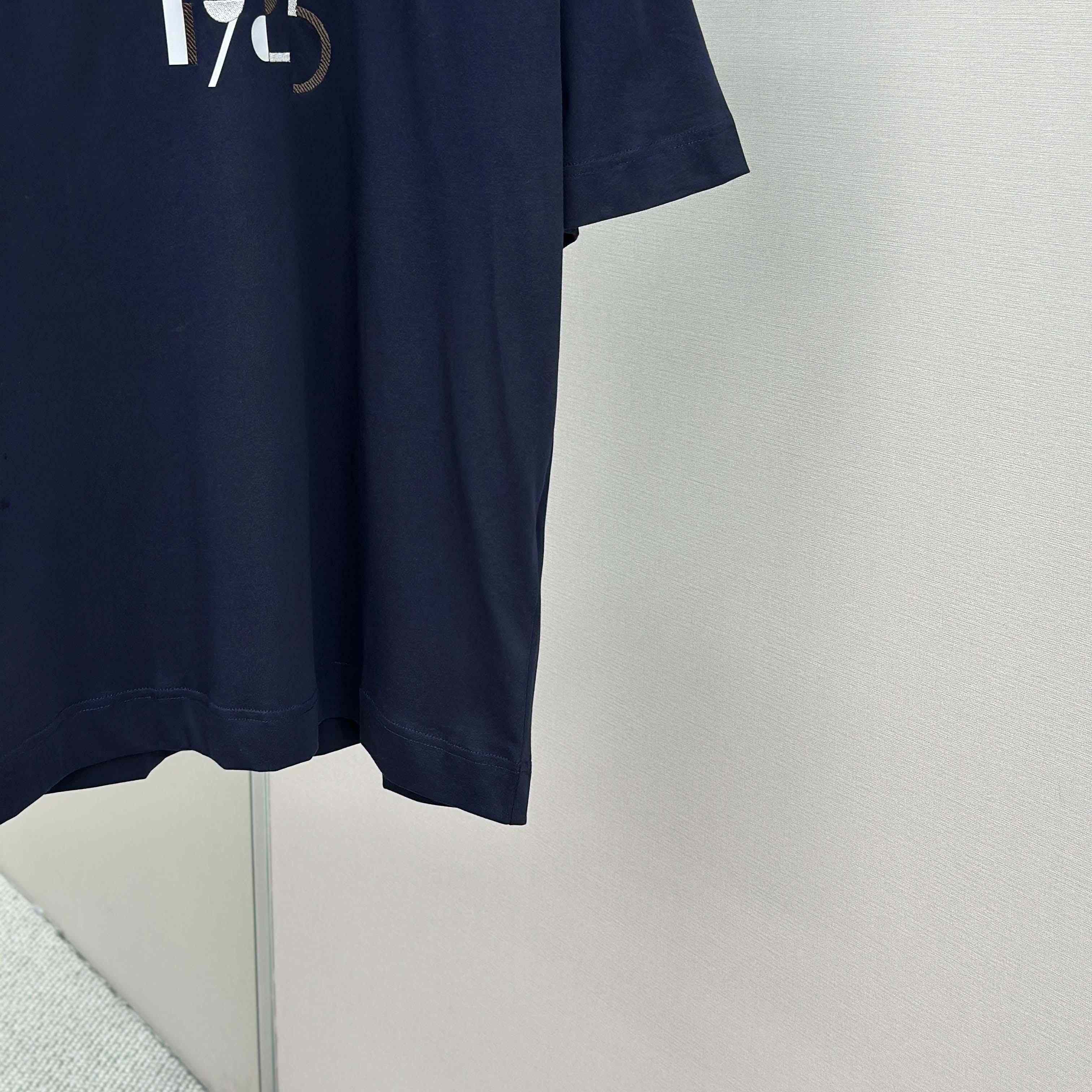 Fendi Dark Blue Cotton T-shirt - EUR FASHION