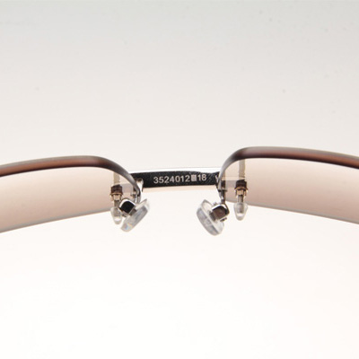 Cartier CT_3524012 Diamond White Mix Black Buffalo Eyeglasses In Silver Brown - EUR FASHION