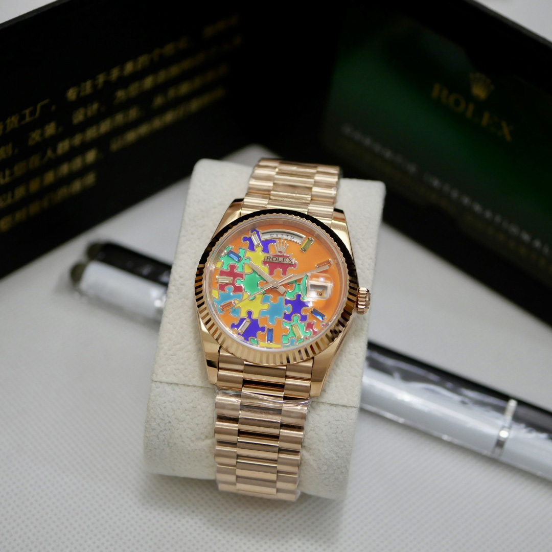 Rolex Oyster Perpetual Day-Date, 36mm, rose gold  128235 - EUR FASHION