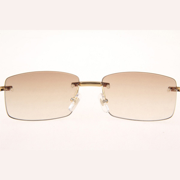 Cartier CT_3524012 Diamond Wood Eyeglasses In Gold_Brown - EUR FASHION