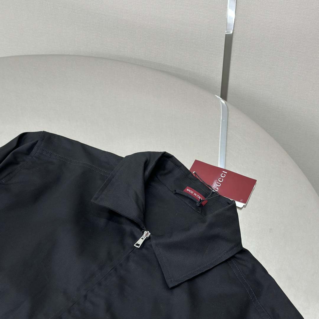 Gucci Cotton Twill Jacket With Web Detail - EUR FASHION