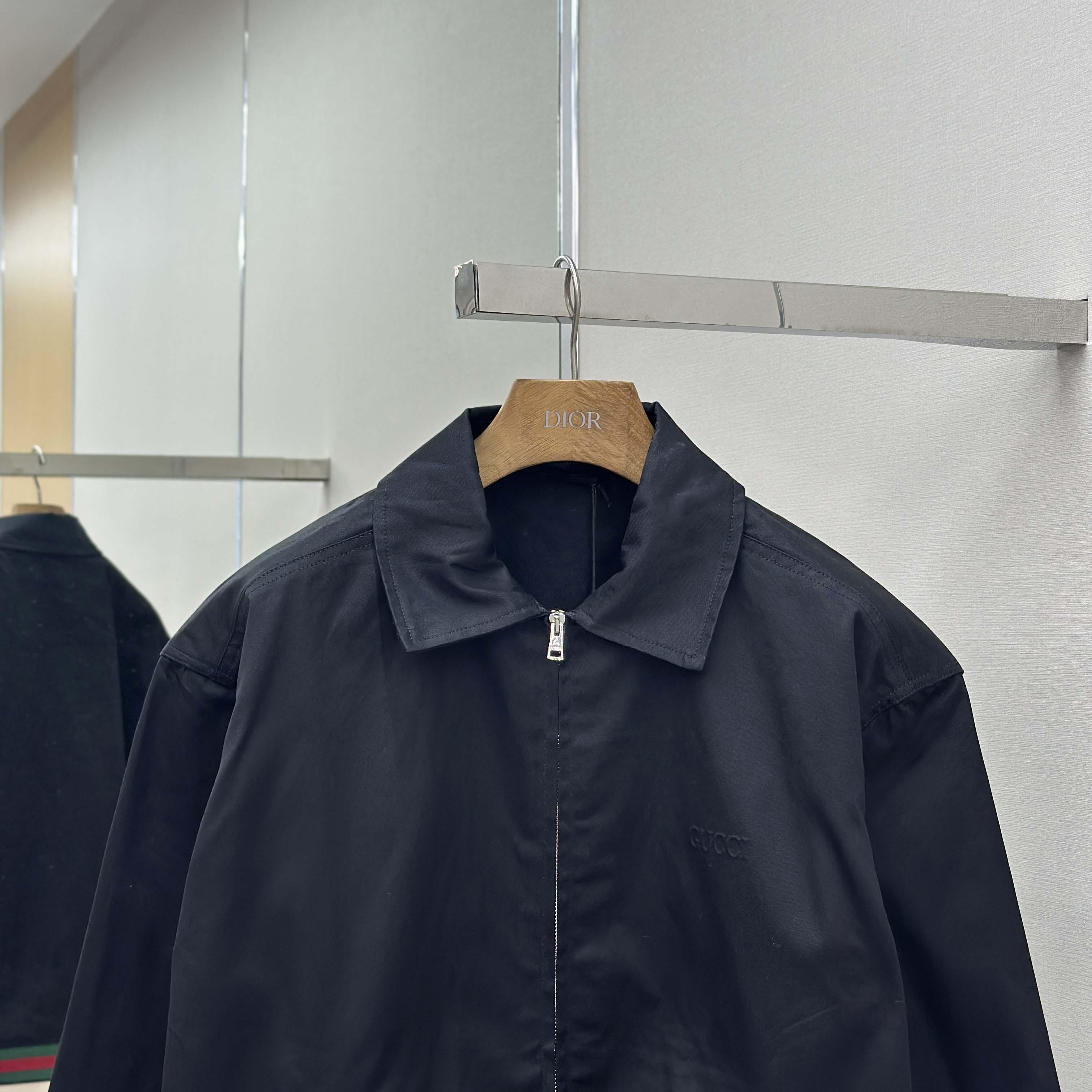 Gucci Cotton Twill Jacket With Web Detail - EUR FASHION