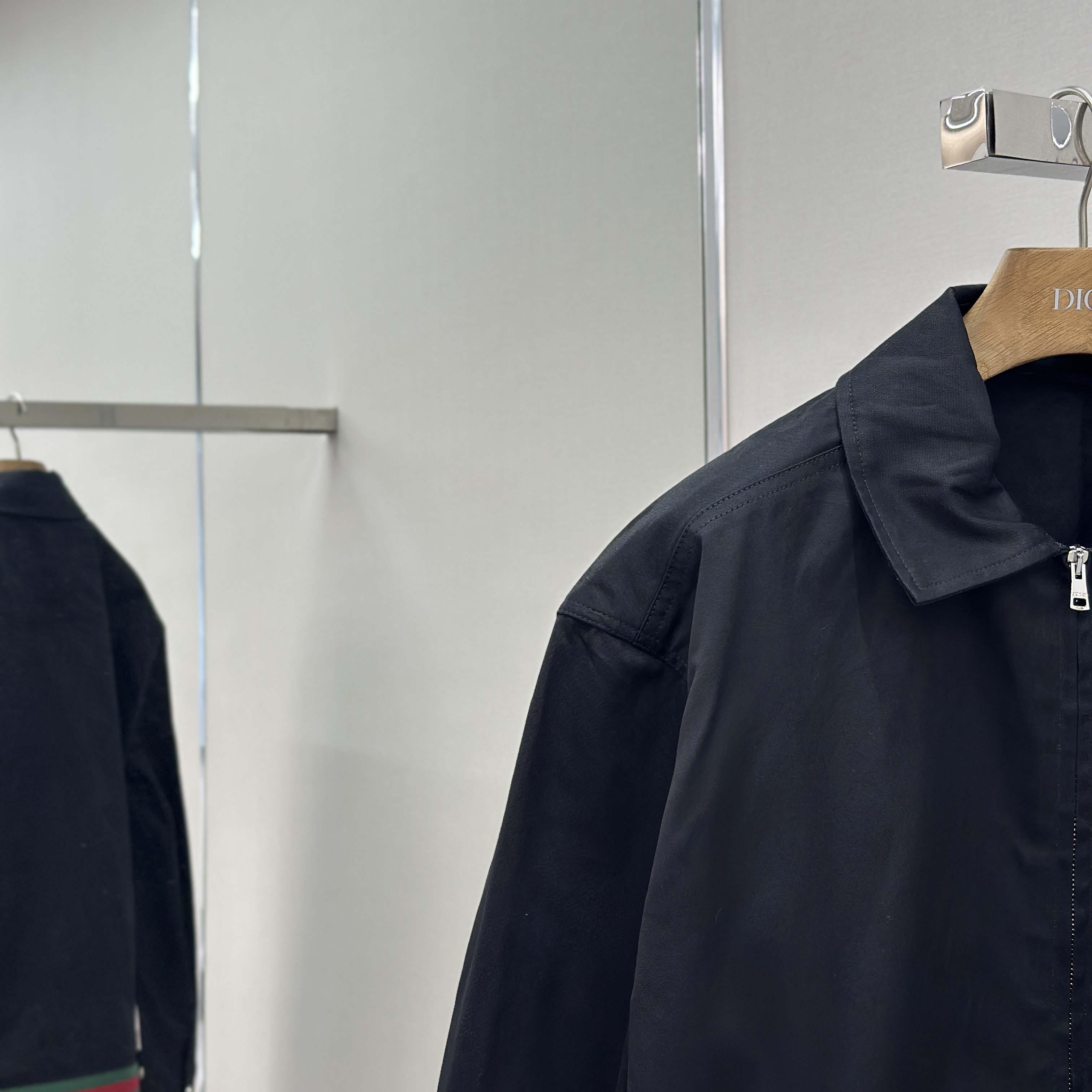 Gucci Cotton Twill Jacket With Web Detail - EUR FASHION
