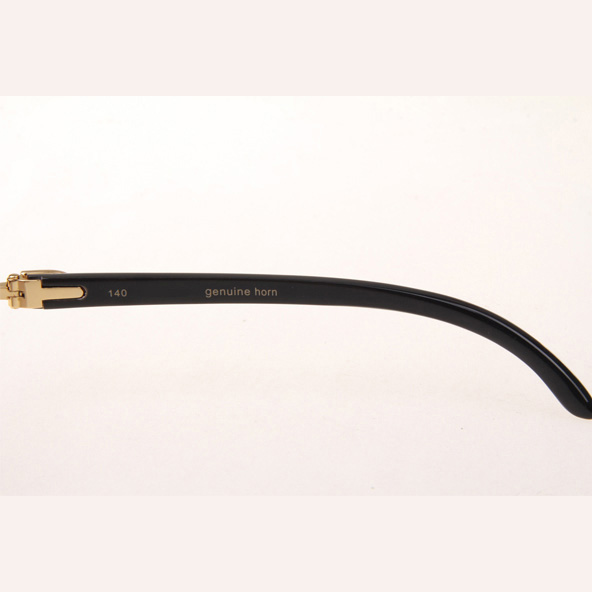 Cartier CT_3524012 Diamond White Mix Black Buffalo Eyeglasses In Gold Brown - EUR FASHION