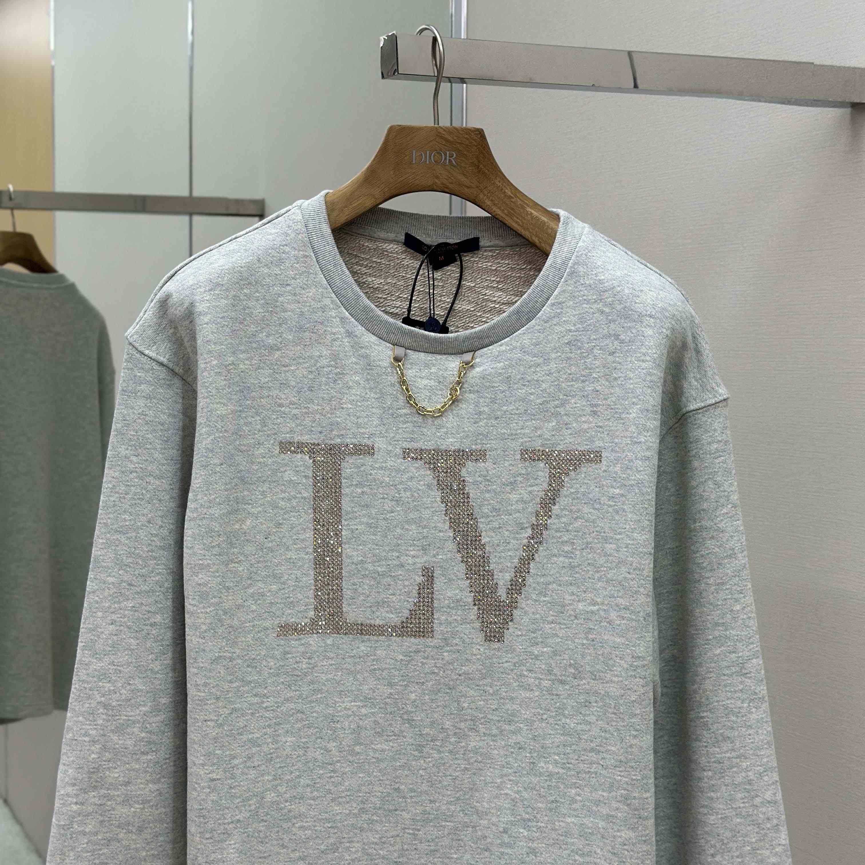 Louis Vuitton Rhinestone Signature Sweater   1AIBL9 - EUR FASHION