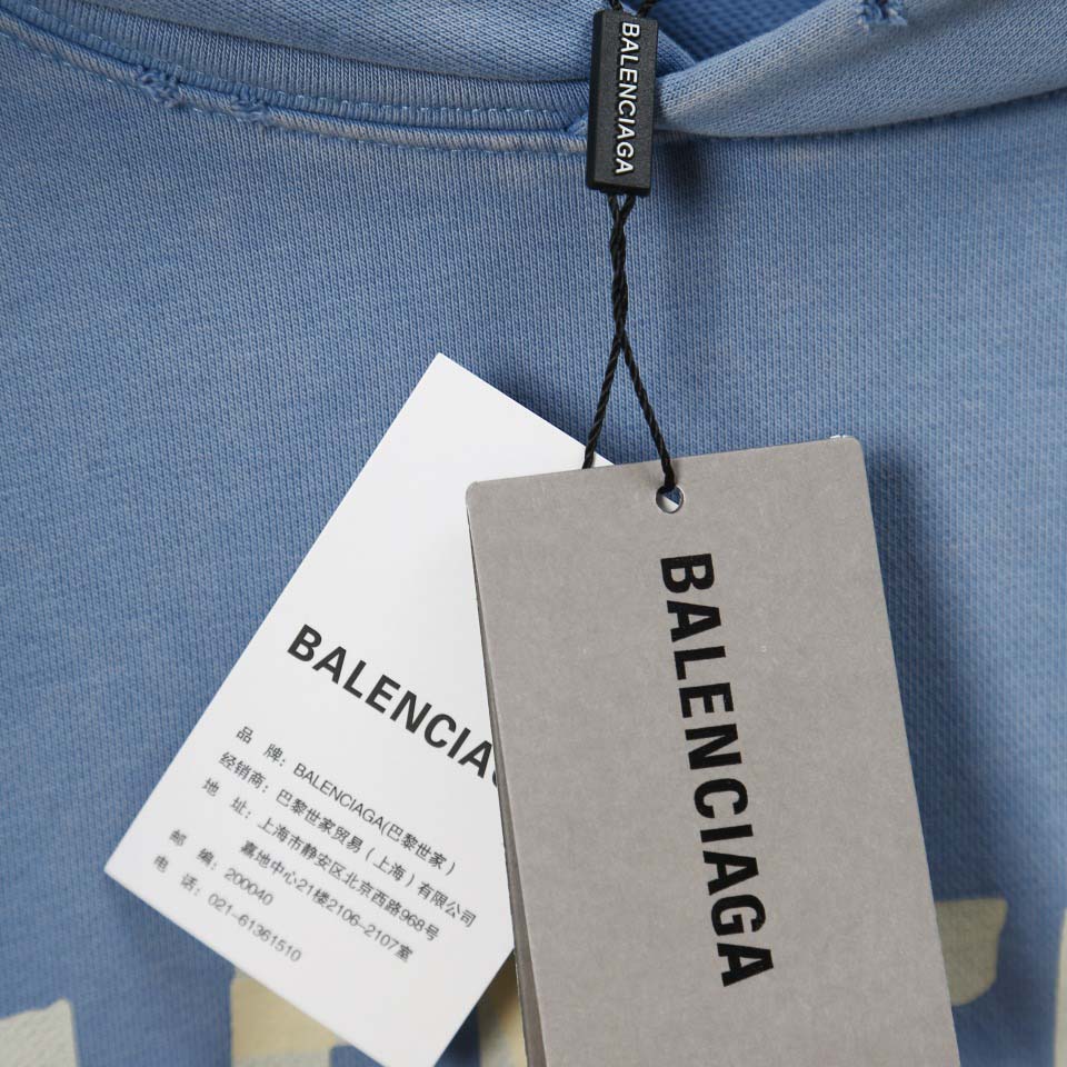 Balenciaga Faded Tape Type hoodie - EUR FASHION