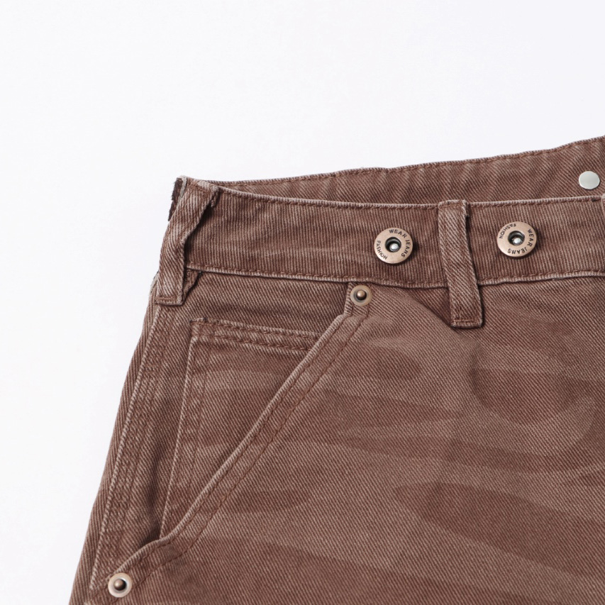Hellstar Brown Camo Denim Shorts - EUR FASHION