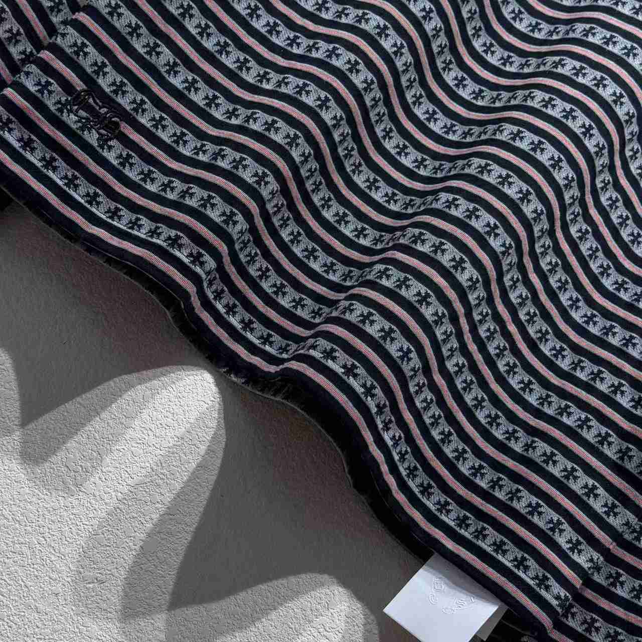 Chrome Heart Striped Polo Shirt - EUR FASHION