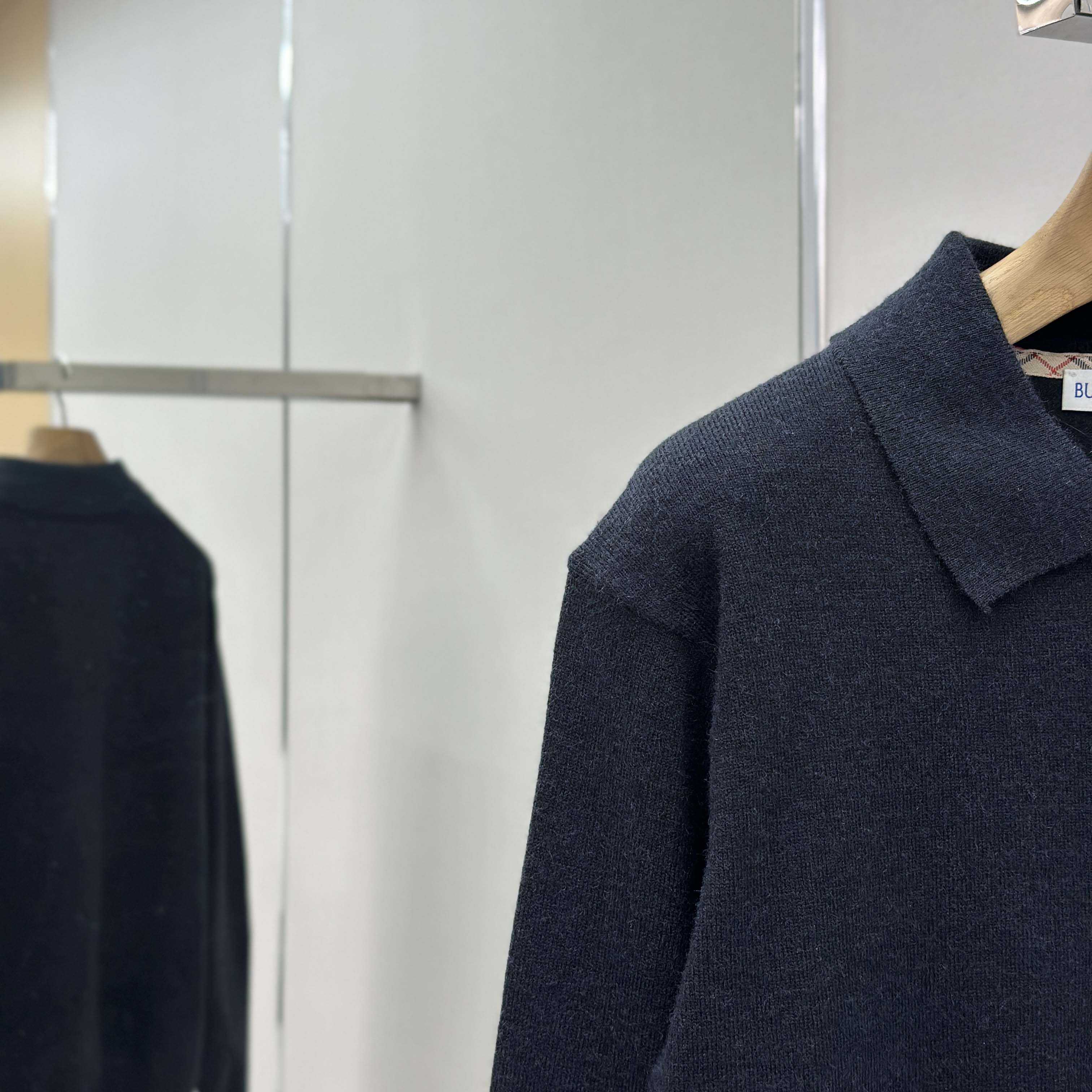 Burberry Long-sleeve Cashmere Blend Polo Shirt - EUR FASHION