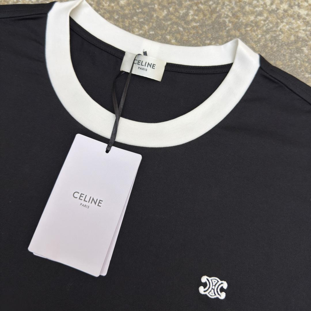 Celine Triomphe Regular T-shirt In Cotton Jersey - EUR FASHION