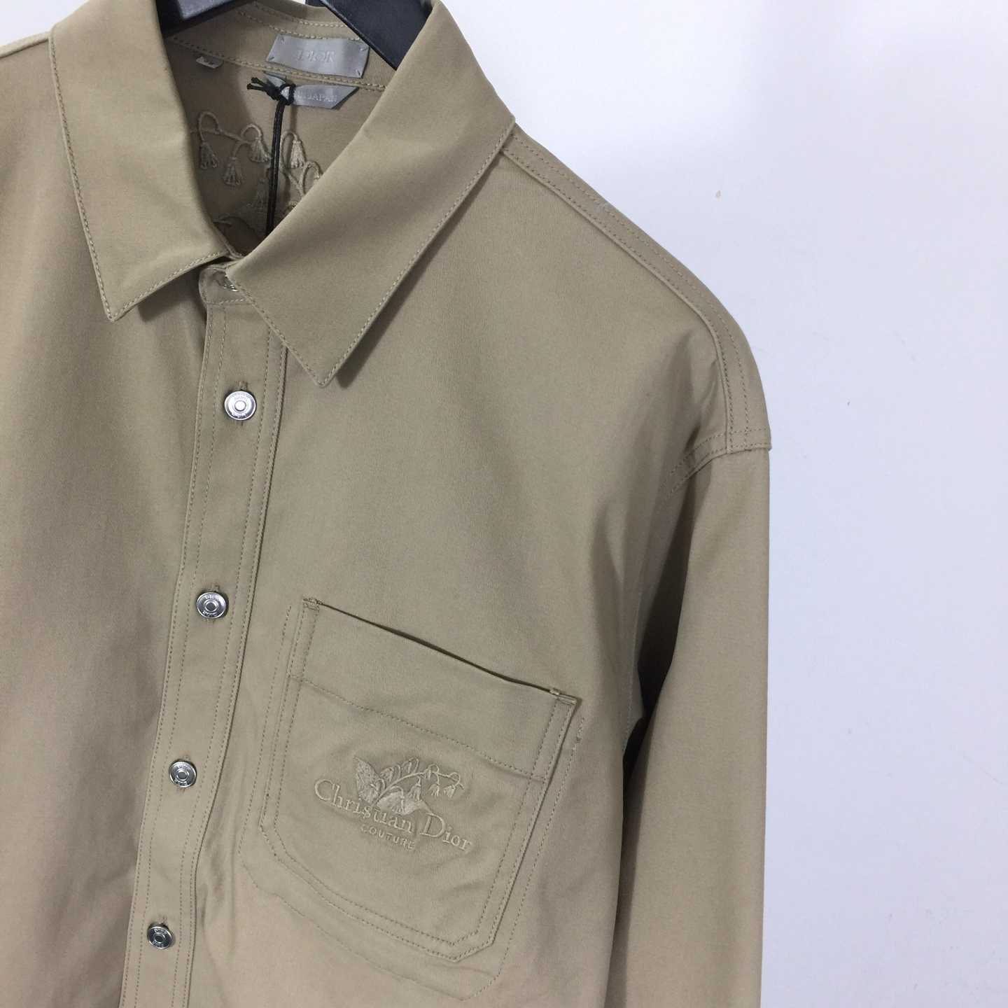 Christian Dior Couture Lily of the Valley Shirt Beige Cotton Tvvill - EUR FASHION