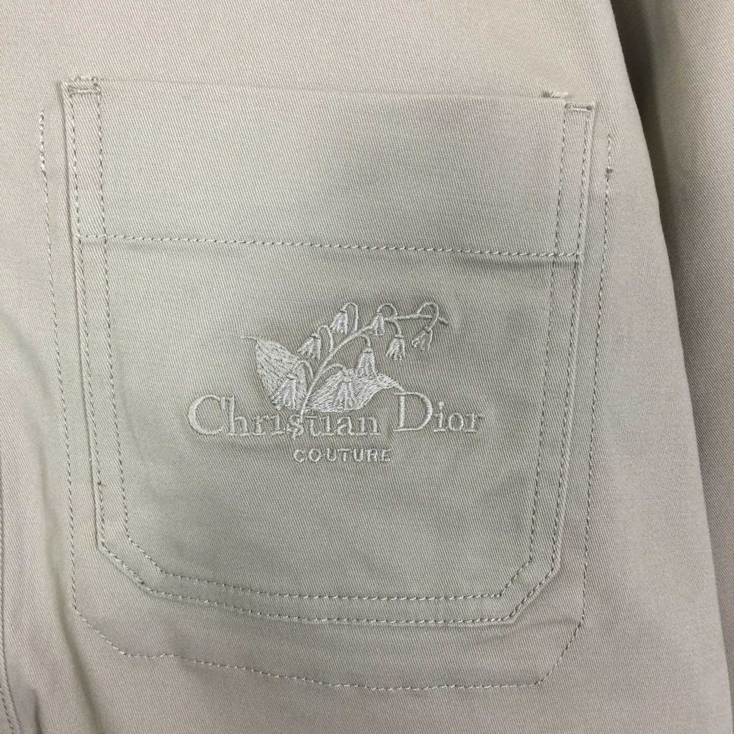 Christian Dior Couture Lily of the Valley Shirt Beige Cotton Tvvill - EUR FASHION