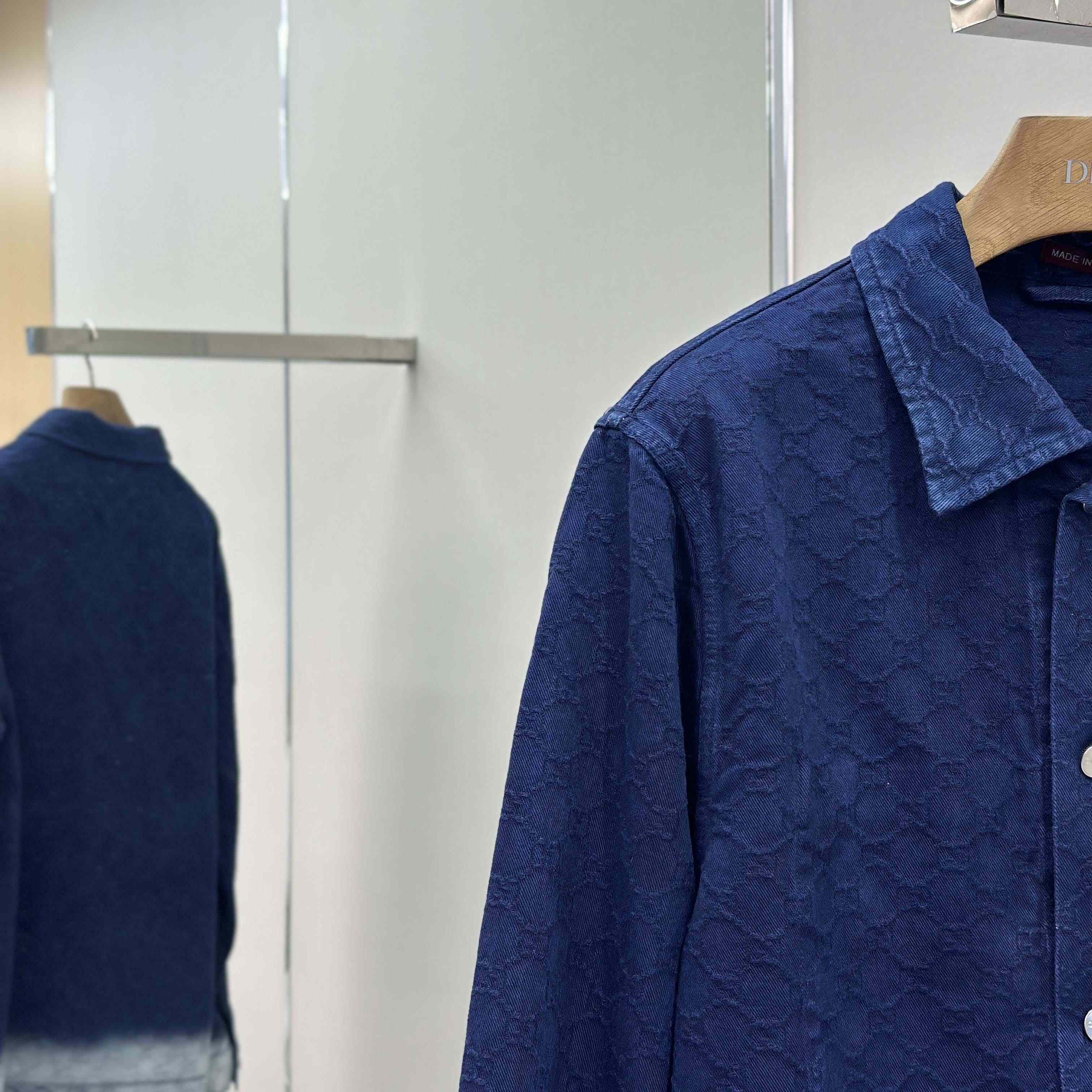 Gucci Bleached GG Cotton Denim Jacquard Shirt - EUR FASHION