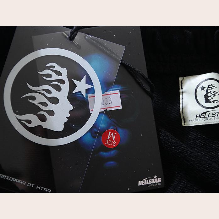 Hellstar Airbrushed Skull Closed Elastic Bottom Sweatpants Midnight Dye Black  - EUR FASHION