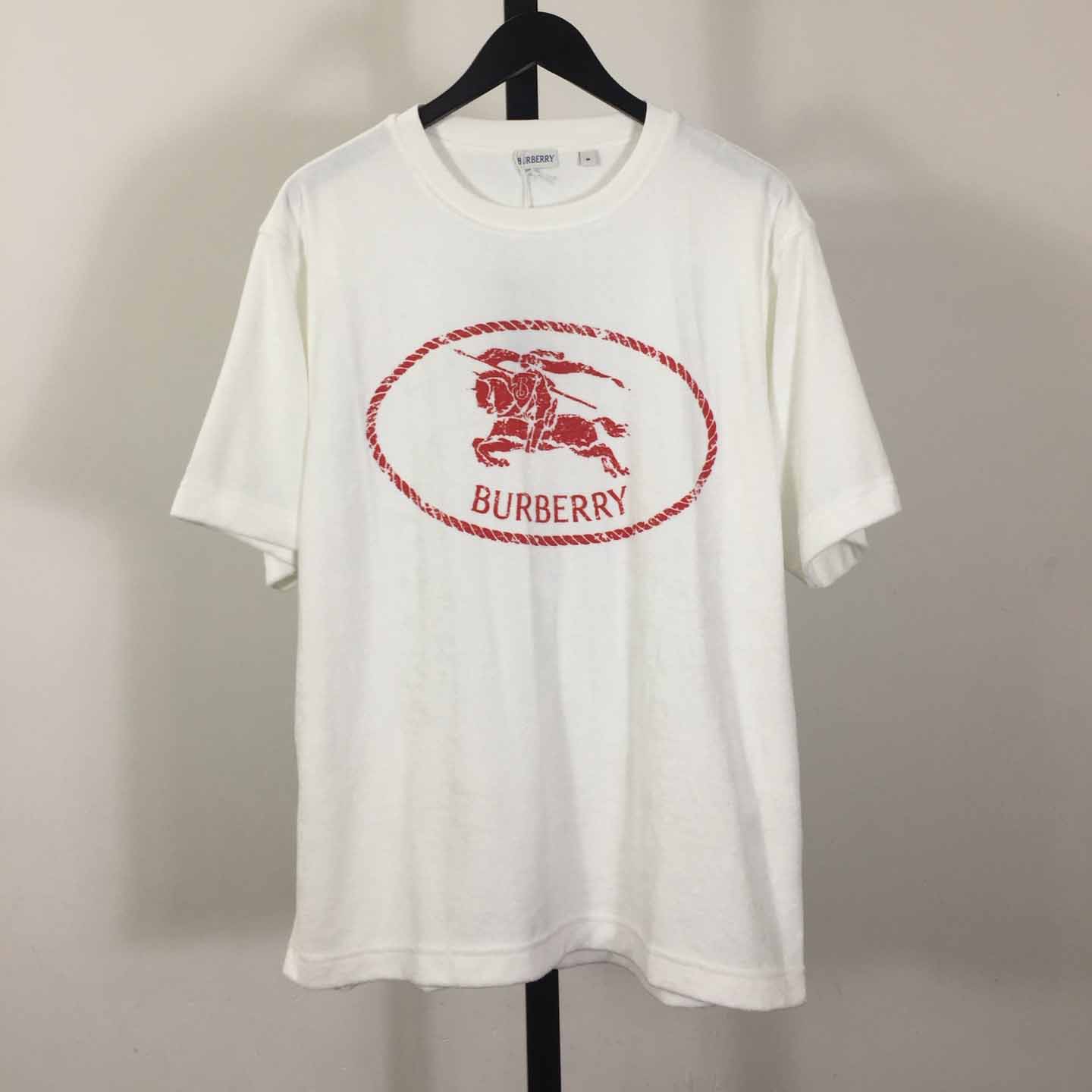 Burberry Knight Stamp Towelling T-shirt - EUR FASHION