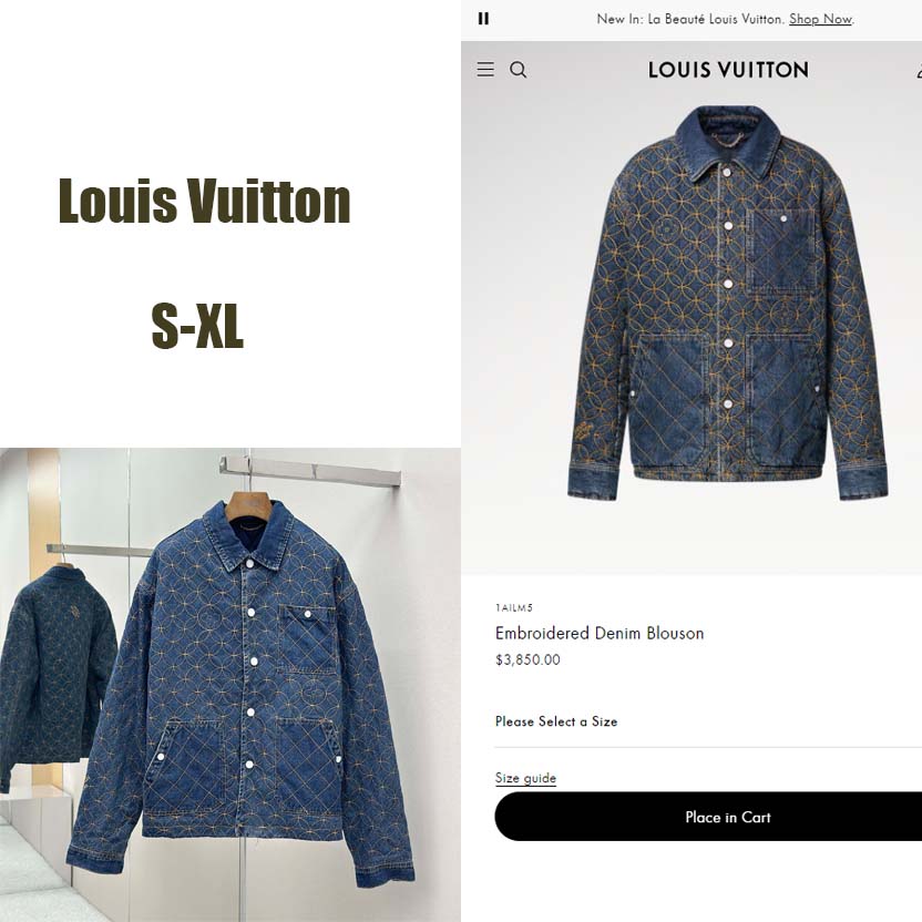 Louis Vuitton Embroidered Denim Blouson   1AILM5 - EUR FASHION