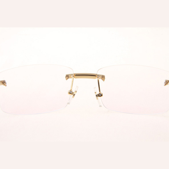 Cartier CT_3524012 Diamond White Mix Black Buffalo Eyeglasses In Gold - EUR FASHION