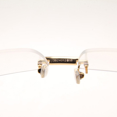 Cartier CT_3524012 Diamond White Mix Black Buffalo Eyeglasses In Gold - EUR FASHION