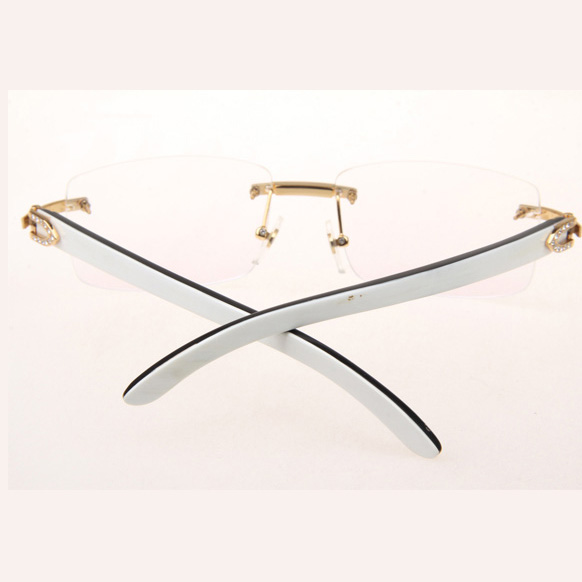 Cartier CT_3524012 Diamond White Mix Black Buffalo Eyeglasses In Gold - EUR FASHION