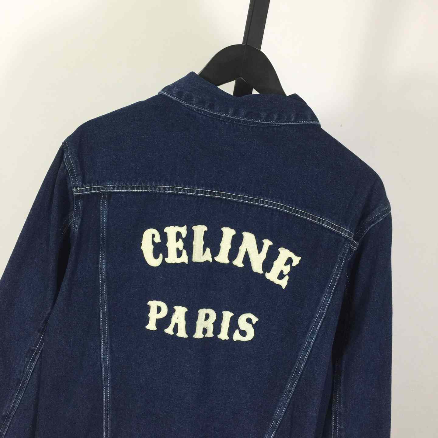 Celine Trucker Jacket In Royal Indigo Wash Denim - EUR FASHION